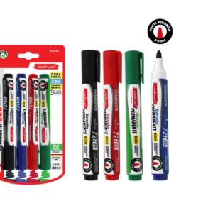 Set de 4 rotuladores permanentes E20 1N  1R  1A  1V