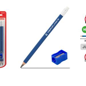 Set 4 lápices jumbo HB  sacapuntas