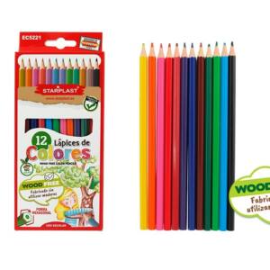 Lápices de colores sin madera 12U