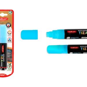 Rotulador tiza líquida punta plana 10mm azul