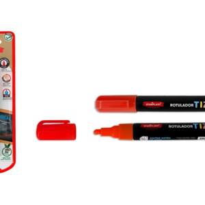 Rotulador tiza líquida punta redonda 5mm rojo