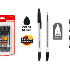 Set bolígrafos 1.0mm 20U tinta negra