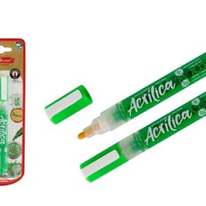 Rotulador pintura acrílica 1-2.0mm verde flúor