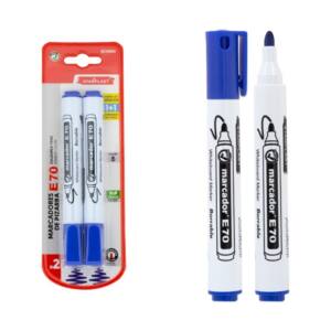 Set de 2 marcadores de pizarra E70 color azul