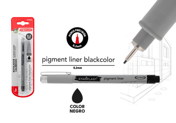 Rotulador calibrado Pigment Liner 0.2mm