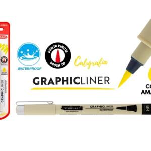 Rotulador punta pincel amarillo