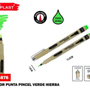 Rotulador punta pincel verde hierba