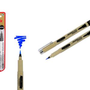 Rotulador punta pincel azul