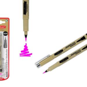 Rotulador punta pincel rosa