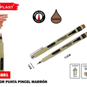 Rotulador punta pincel marrón