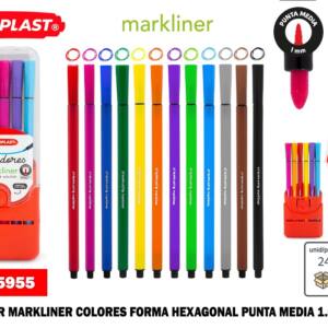 Rotulador markliner de colores 1.0mm 12U