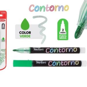 Rotulador con contorno verde