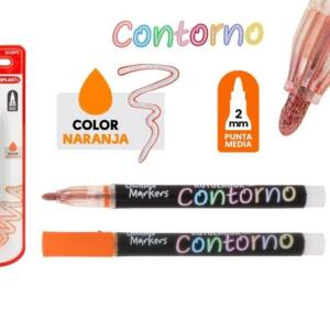 Rotulador con contorno naranja