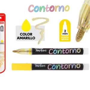 Rotulador con contorno oro