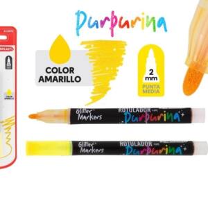 Rotulador con purpurina oro