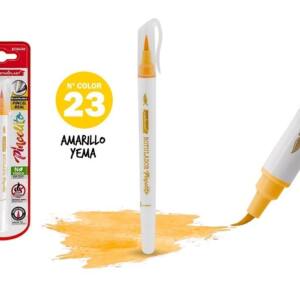 Rotulador Pincelito punta flexible 23 amarillo yema