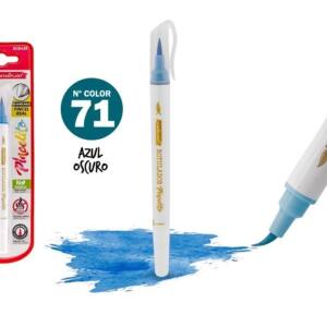 Rotulador Pincelito punta flexible 71 azul oscuro