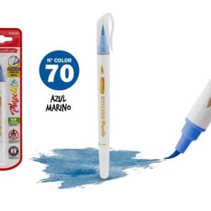 Rotulador Pincelito punta flexible 70 azul marino