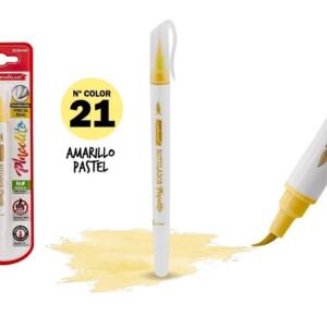 Rotulador Pincelito punta flexible 21 amarillo pastel