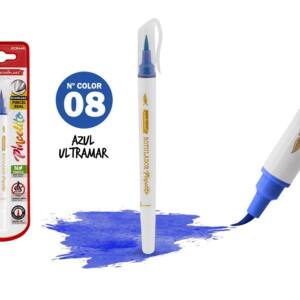 Rotulador Pincelito punta flexible 08 azul ultramar