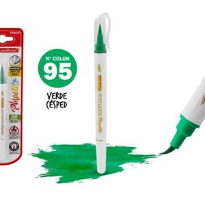 Rotulador Pincelito punta flexible 95 verde césped
