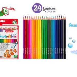 Lápices de colores acuarelables 24U