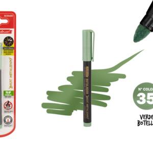 Rotulador metalizado punta redonda color verde botella