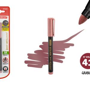 Rotulador metalizado punta  redonda color granate