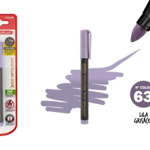 Rotulador metalizado punta  redonda color lila grisáceo