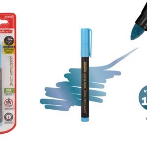 Rotulador metalizado punta  redonda color azul