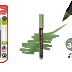 Rotulador metalizado punta  pincel color verde botella