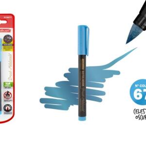 Rotulador metalizado punta  pincel color azul