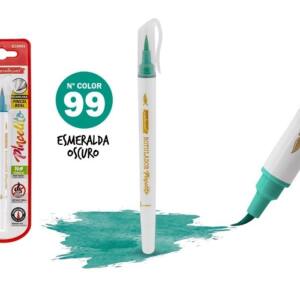 Rotulador Pincelito punta flexible 99 esmeralda oscuro