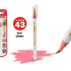 Rotulador Pincelito punta flexible 43 rojo cadmio