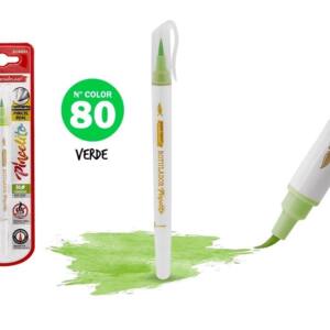 Rotulador Pincelito punta flexible 80 verde