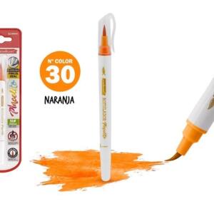 Rotulador Pincelito punta flexible 30 naranja