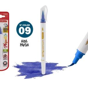 Rotulador Pincelito punta flexible 09 azul prusia