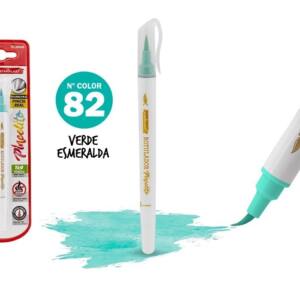 Rotulador Pincelito punta flexible 82 verde esmeralda