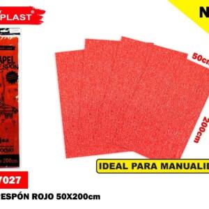 PAPEL CRESPON ROJO 50x200CM
