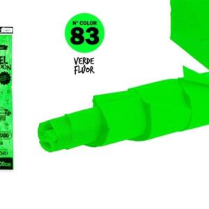 Papel crespón 50x100cm N83 verde flúor