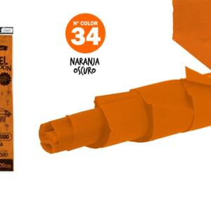 Papel crespón 50x200cm N34 naranja oscuro