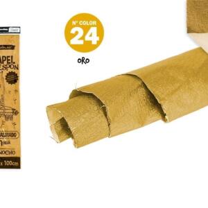 Papel crespón 50x100cm N24 oro