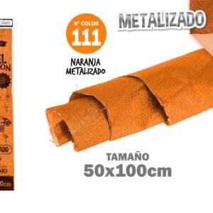 Papel crespón 50x100cm N30 metalizado naranja