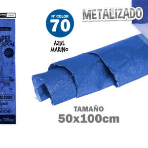 Papel crespón 50x100cm N108 metalizado azul marino