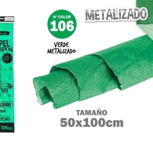 Papel crespón 50x100cm N106 metalizado verde hierba