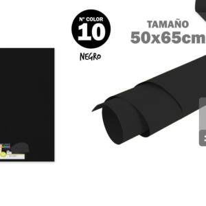 Cartulina 50x65cm 180g/m2 25U N10 negro