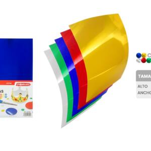 Cartulinas metalizadas A4 210g/m2 5U 5 colores