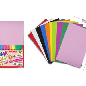 Goma eva 20x30cm 2mm 10U colores surtidos