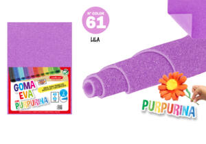 Goma eva purpurina 40x60cm 2mm N61 lila