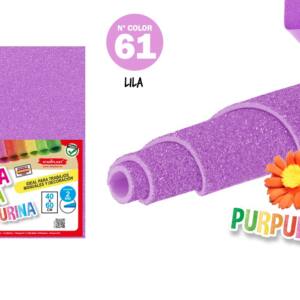 Goma eva purpurina 40x60cm 2mm N61 lila